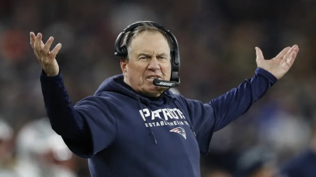 Patriots - Bill Belichick Arms Raised